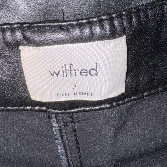 Aritzia Wilfred Melina Pants Womens Faux Leather Straight Leg Size 2 EUC - Picture 11 of 13
